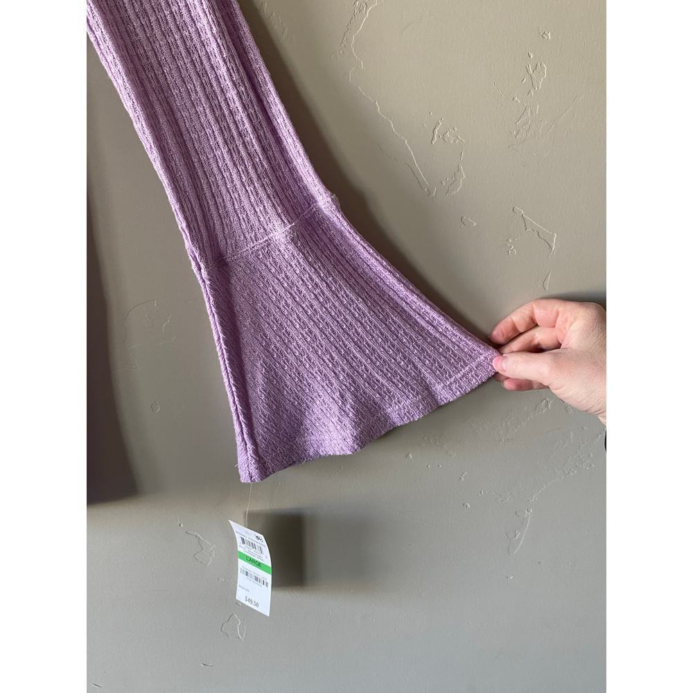 Style & Co "Spring Awakens" Lavender Purple V Neck Long Bell Sleeved Top - Picture 3 of 4